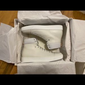 John Elliott Leather High Top - White